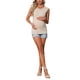 thumbnail image 2 of INSPIRE CHIC Camiseta de Primavera para Mujeres Embarazadas del Día de la Madre, Manga Corta, Jersey Básico de Punto Acanalado, Ajustado y Casual 2026 L Caqui, 2 of 6
