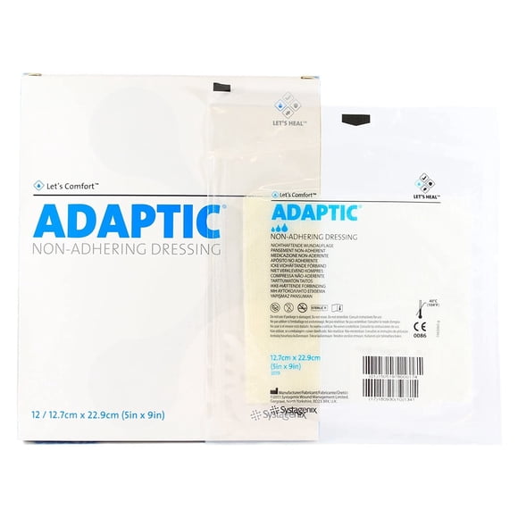 Aderezo antiadherente Systagenix ADAPTIC de 5 cm x 9 cm (12 cajas)