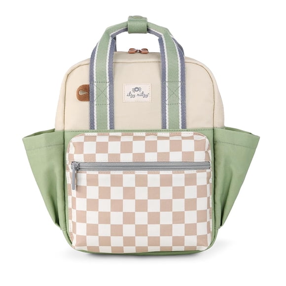 Mochila Itzy Ritzy para niños pequeños en forma de tablero de ajedrez, tamaño pequeño