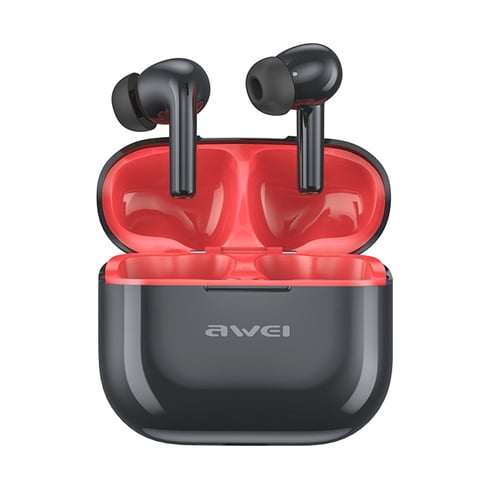Audifonos Awei T1 Pro Tws In Ear Bluetooth Negro + Rojo