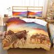 thumbnail image 1 of Zebra Duvet Cover Set Polyester Comforter Cover Black And White Stripe Wild Animals For Kids Teens Bedding Set, 1 of 5