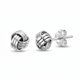 thumbnail image 2 of Aretes DECADENCE de Plata 925, Pasador de 5 mm con Nudo de Amor, 2 of 7