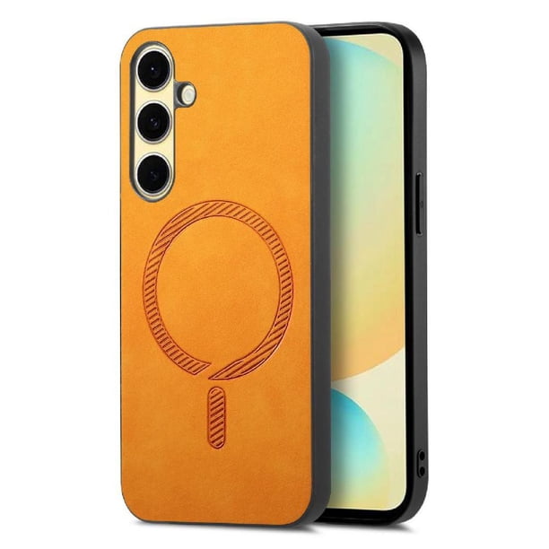 Magnetic Slim Case for Samsung Galaxy A56 with Camera Guard & Anti-Scratch Back Yellow