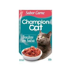 Sobres De Alimento Húmedo Champion Cat Adulto Carne 24 Un.