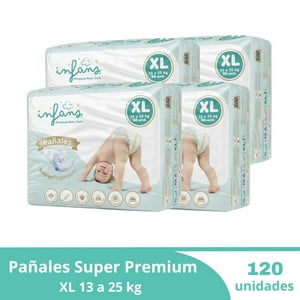 Pañales Desechables Super Premium Xl Infans 120 Und