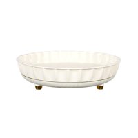 Magideal - Organizador De Plato Giratorio, Organizador De Cosméticos, Bandeja De Almacenamiento De Escritorio Multiusos Giratoria, Estante De Especias Para Encim Blanco