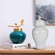 thumbnail image 5 of Frasco decorativo de porcelana Benzara con tapa y remate, blanco, 5 of 5