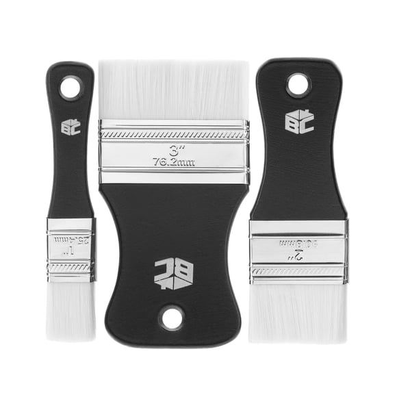 Juego de 3 Pinceles de Nylon Bates Choice 2,5 cm/5 cm/7,6 cm