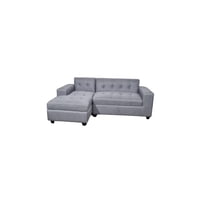 Diseños Valestrini - Sofa Seccional Lino Gris Claro Divan Izquierdo