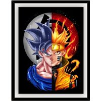 Genérico - Cuadro Decorativo Goku Y Naruto Medidas 30X40 Cm