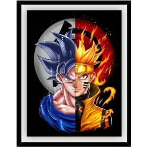 Genérico - Cuadro Decorativo Goku Y Naruto Medidas 30X40 Cm