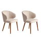 thumbnail image 1 of Set 2 Sitiales Silla Comedor Beige y Madera Tropez, 1 of 8