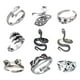 thumbnail image 4 of 9 Anillos Abiertos Punk De Múltiples Formas Para Apilar Joyas Para Fotografía De Mujeres, 4 of 5
