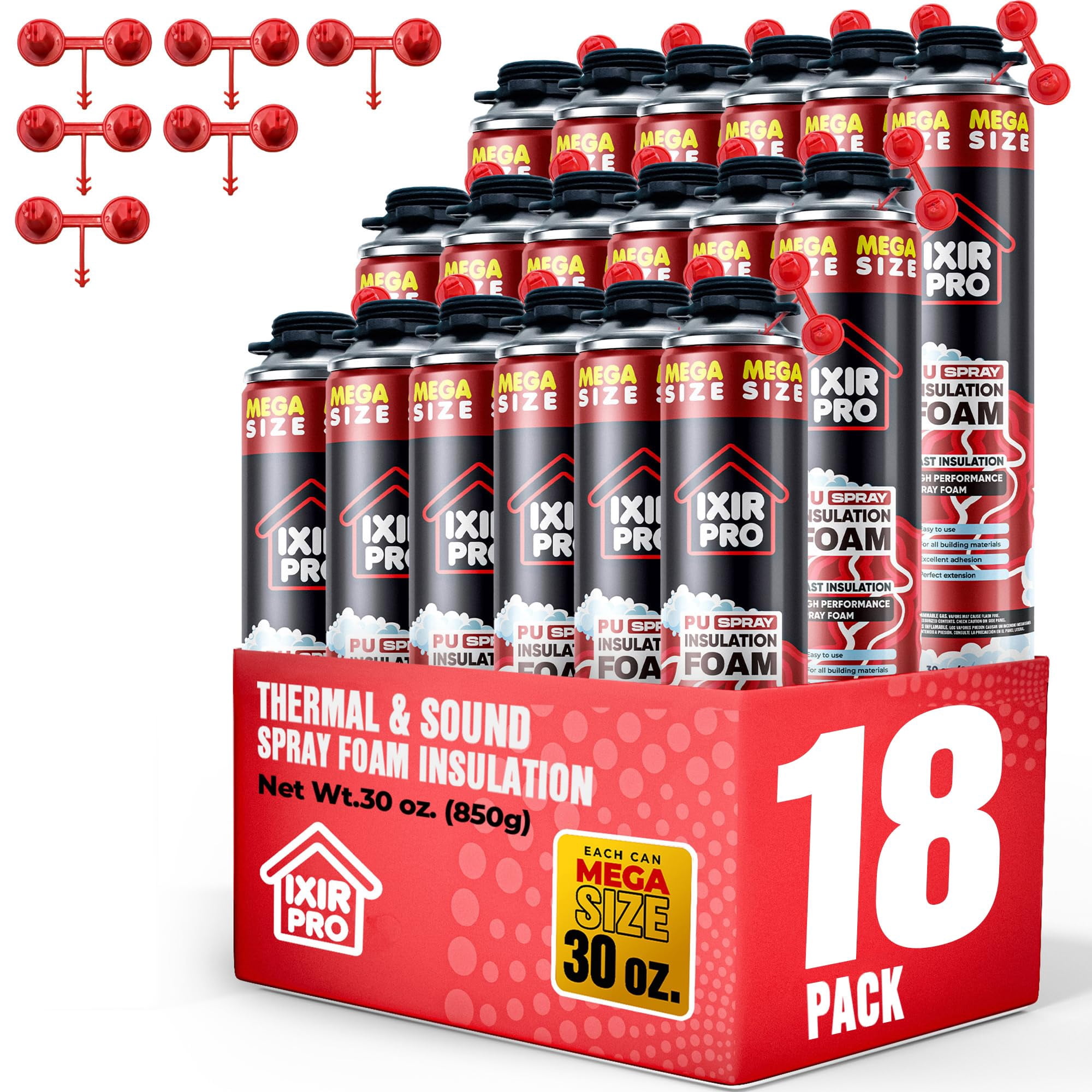Lata Aislante De Espuma En Aerosol Ixirpro Mega, 850 G/30 Oz