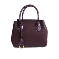 Todopiel - Cartera Cuero Ecológico Crs98 Burdeo