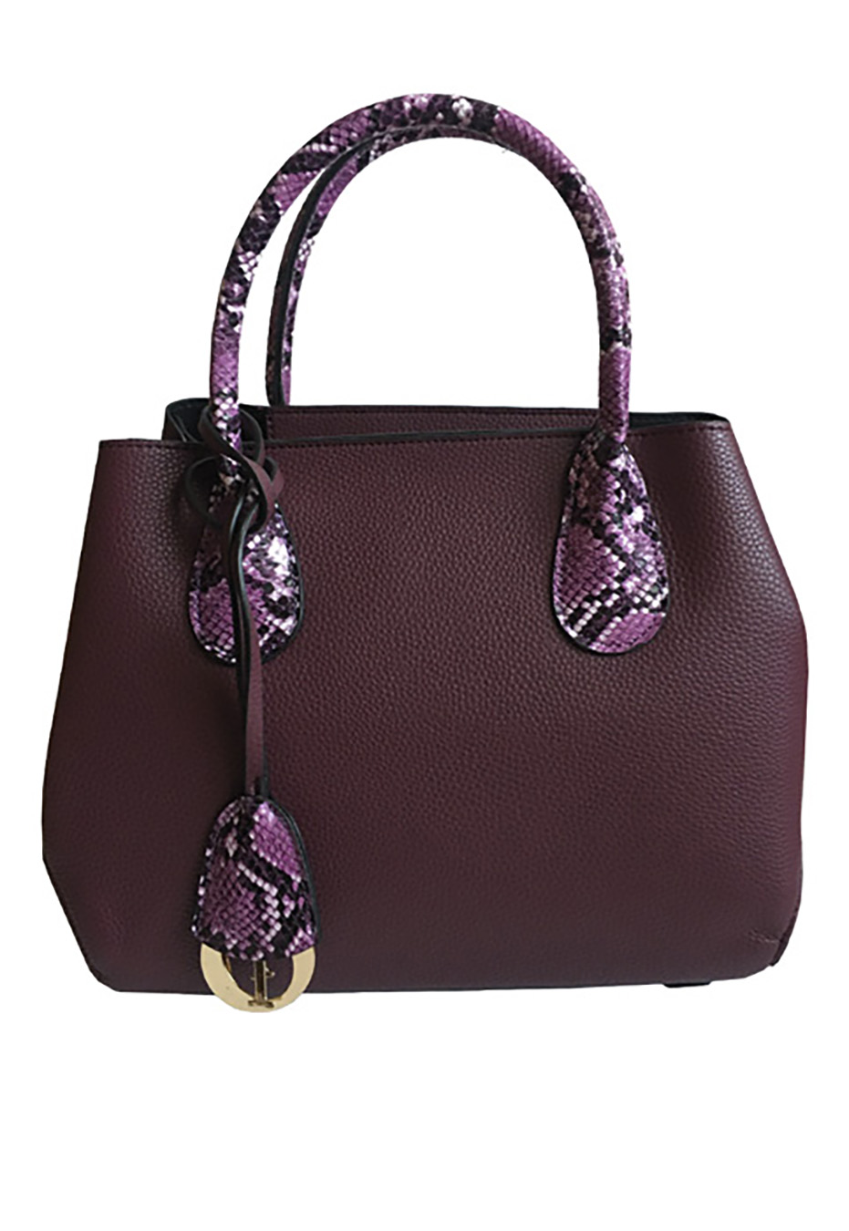 Todopiel - Cartera Cuero Ecológico Crs98 Burdeo