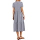 thumbnail image 3 of INSPIRE CHIC Vestido de Mujer a Cuadros Escote en V Manga Corta Vestido Midi XS Negro Azul, 3 of 6