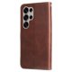 thumbnail image 5 of Funda tipo cartera para Samsung Galaxy S25 Ultra con bolsillo con cremallera y ranuras para tarjetas – Función de soporte Marrón, 5 of 6