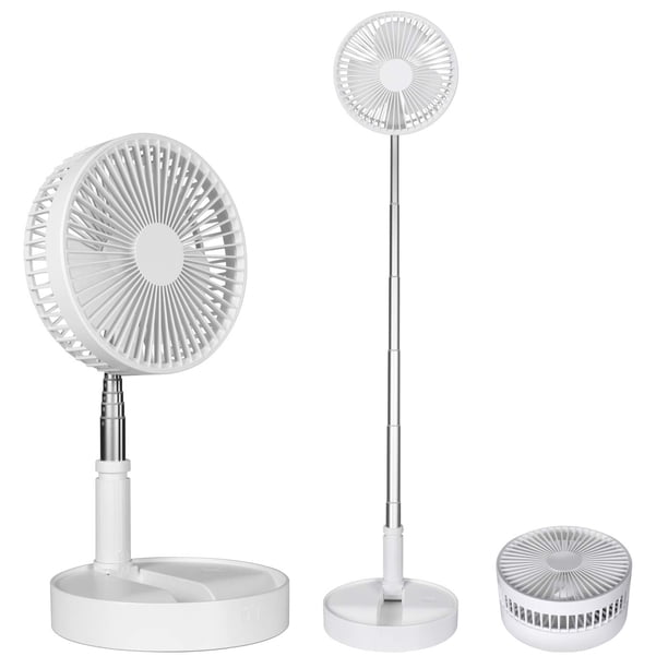 Pedestal de piso para mesa, escritorio, plegable, con ventilador 9H, que funciona con pilas