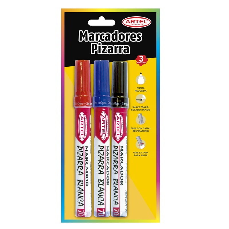 Marcadores De Pizarra (3 Unidades) 1 Un Artel