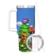 thumbnail image 3 of Critters Sonrientes Vaso aislado de acero inoxidable con asa, diseño temático, regalo para familia, amigos y fans; incluye pajita y encaja en el portavasos estándar, 40 oz, 3 of 6