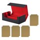 thumbnail image 1 of Caja De Baraja De Cartas Coleccionables, Juguete De Tarjeta De Recolección Fuerte, Estuche Para Tarjetas Deportivas De Cuero PU, Negro, Rojo Con Caqui, 1 of 5
