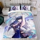 thumbnail image 4 of Genshin Impact Conjunto de sábanas temático, trío de piezas, cómodo y amigable con la piel, diseño único, regalo de decoración para el hogar para familiares, amigos y fans,135cm *200cm, 4 of 6