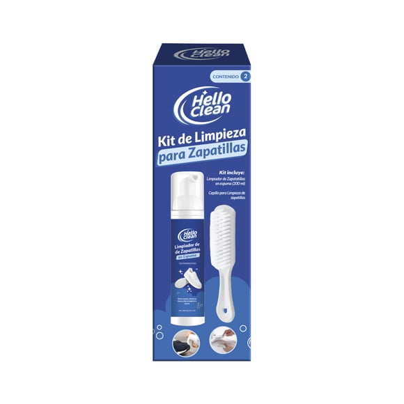 Kit De Limpieza Para Zapatillas Incluye Limpiador En Espuma Y Cepillo, 2 Un