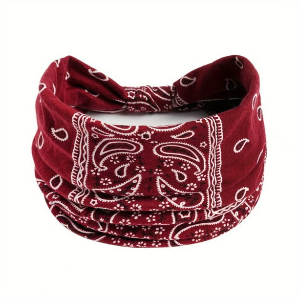 Boho Headbands For Women Fashion Stretch Wide Hair Bands Knot Turban Head Bands Yoga Running Sweatband Elastic Headband Stylish Wrap Headbands Hair Accessories For Teen Girls