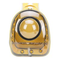 Ioensy - Portador De Loros Portátil Mochila Jaula De Viaje Pájaros Cápsula Espacial Amarillo