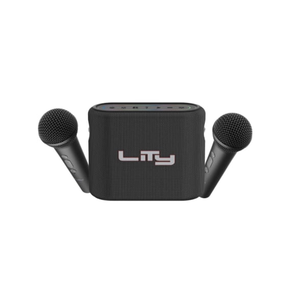 Parlante Bluetooth Karaoke 80W con 2 Micrófonos Negro B15P Lity