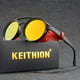 thumbnail image 1 of KEITHION Steampunk Sunglasses: Retro Eyewear for Men & Women with Leather Side Glasses & UV400 Protection, 1 of 5