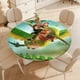 thumbnail image 4 of Epic-theme Fitted Round Tablecloths Elastic Edged Table Covers Waterproof Table Cloth for Kitchen Holiday Party Tables Decor 120cm, 4 of 6