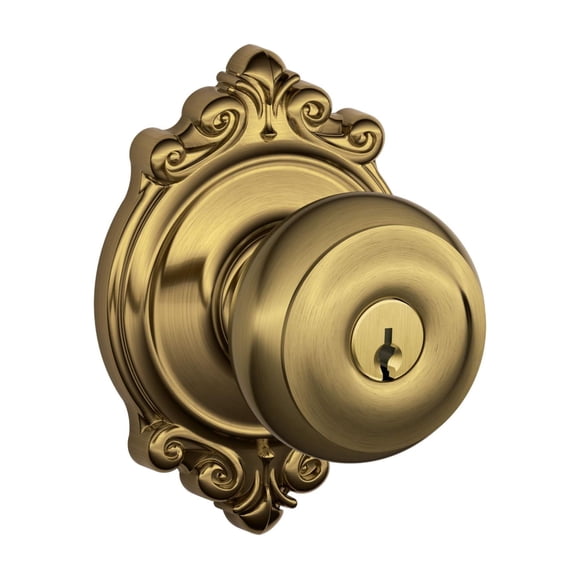 Perilla georgiana SCHLAGE F51A GEO 609 BRK con cerradura de entrada con llave