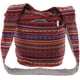 thumbnail image 4 of Bolso bandolera de yoga, estilo tailandés, hippie, bohemio, de algodón, con diseño de rayas y flores, color rojo, 35 x 18 x 32 cm, 4 of 7