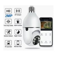 Aventura Store - Cámara Seguridad Foco Wifi Y Rotación 360° Hd Night Vision