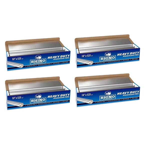 Papel de aluminio RHINO ALUMINUM 46 cm, paquete de 4, 25 micrones
