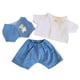 thumbnail image 3 of Conjunto De Pantalones Y Chaleco Con Figura De Felpa, Camisa Con Las Manos Puestas, Vestido DIY Para Muñecas De 37cm, 3 of 3