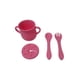 thumbnail image 5 of Set Alimentacion Bebe Silicona Plato Cangrejo Rosa, 5 of 5