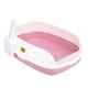thumbnail image 1 of Caja De Arena Para Gatos, Caja De Arena, Bandeja De Arena Semicerrada, A Prueba De Salpicaduras, De Lados Altos, Color Rosa, 1 of 5