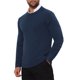 thumbnail image 5 of INSPIRE CHIC Suéter de Punto Suave de Cuello Redondo de Manga Larga Clásico de Color Sólido para Hombre M Azul Marino, 5 of 6