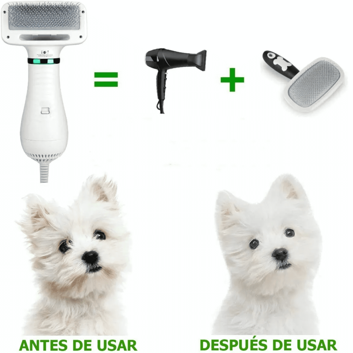 Movi - Cepillo Y Secador De Pelo De Mascotas 2 En 1