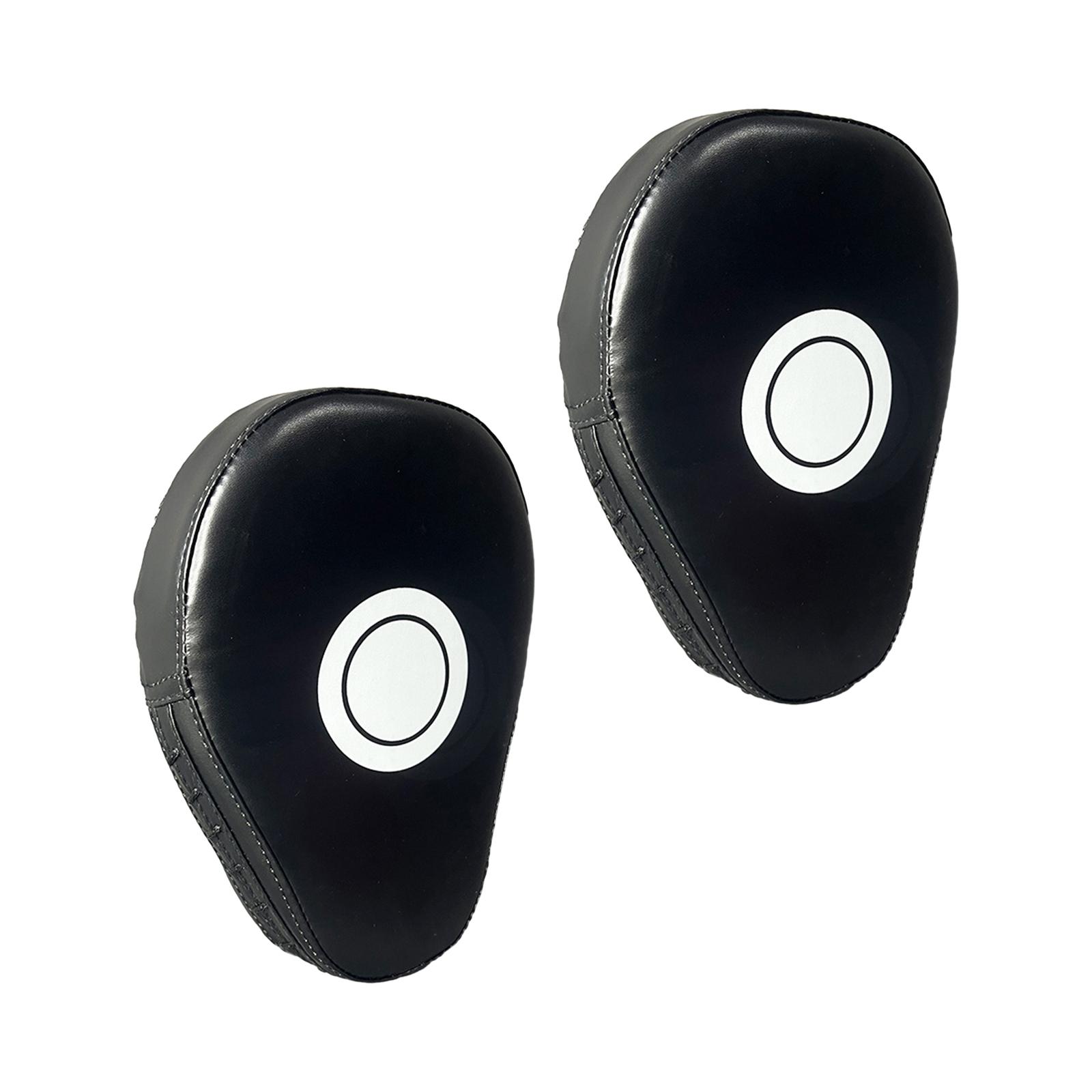 Ioensy - Almohadilla De Mano De Entrenamiento Almohadilla De Boxeo Duradera Para Artes Marciales Mma Negro 2 Piezas