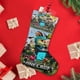 thumbnail image 4 of Una Película de Minecraft Tema: Calcetines de Navidad, fino lino blanco para colgar en escaleras y chimenea, decoración navideña para el hogar, regalo de Navidad. 45cm × 32cm, 4 of 5