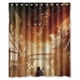 thumbnail image 1 of Cortina de ducha con diseño de El Hobbit, juego de cortinas de baño con ganchos, tamaño 60 x 72 pulgadas, 1 of 3
