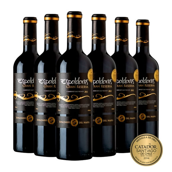 Caja x6 Vinos espaldares gran reserva cabernet sauvignon