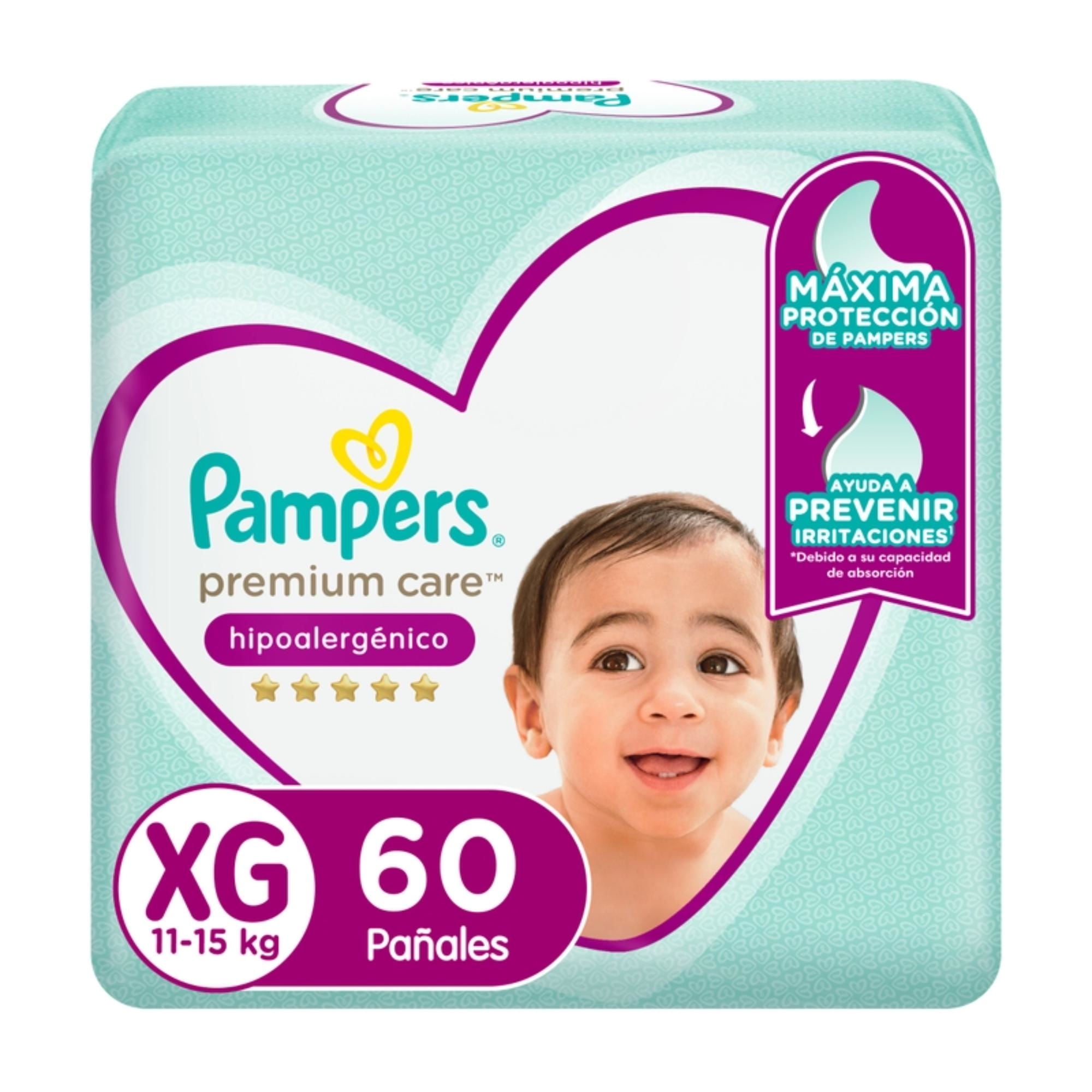 Pampers - Pañales Premium Care Xg X60 Uds