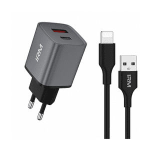 Genérico - Cargador Carga Rápida 20W Doble Usb Usb-C +Cable Lightning