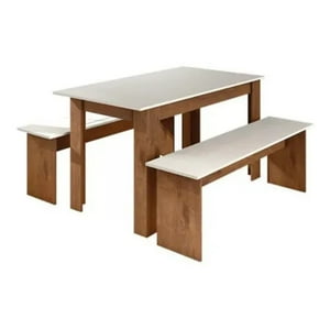 Importclick - Comedor Madera 4 A 6 Personas 135X75X75 Cm Blanco