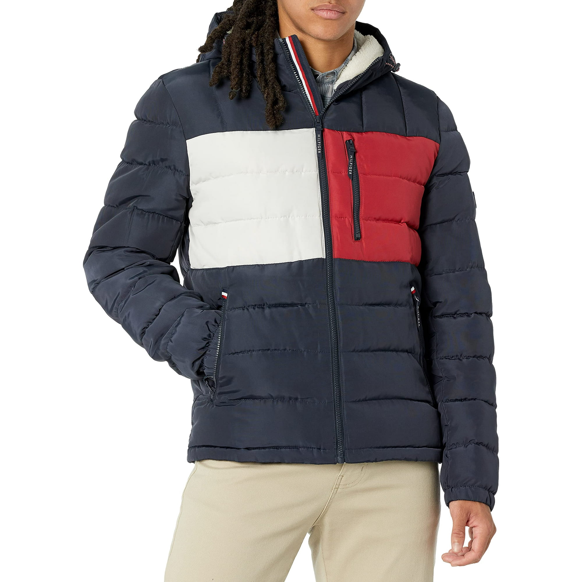 Chaqueta Tommy Hilfiger Para Hombre, De Peso Medio, Con Forro Sherpa